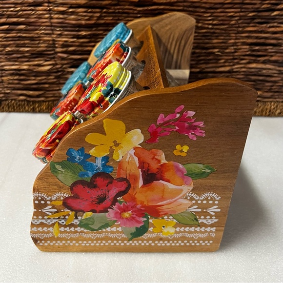 The Pioneer Woman Wildflower Whimsy Six Jar Spice Rack - Picture 4 of 11